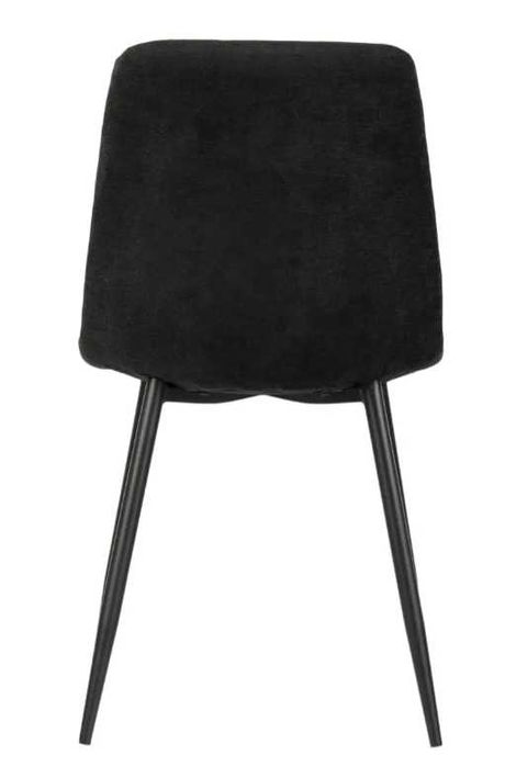 Krzesło nowoczesne tapicerowane Teddy do salonu czarne - wyprzedaż