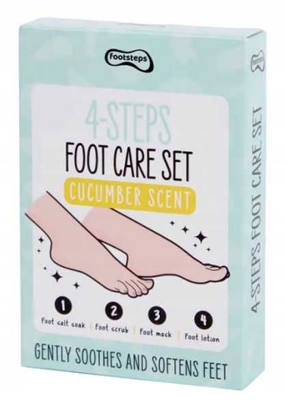 FOOTSTEPS FOOT CARE  zestaw do pielęgnacji stóp krem maska peeling sól
