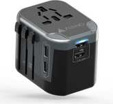 AUNNO Uniwersalny adapter podróżny,