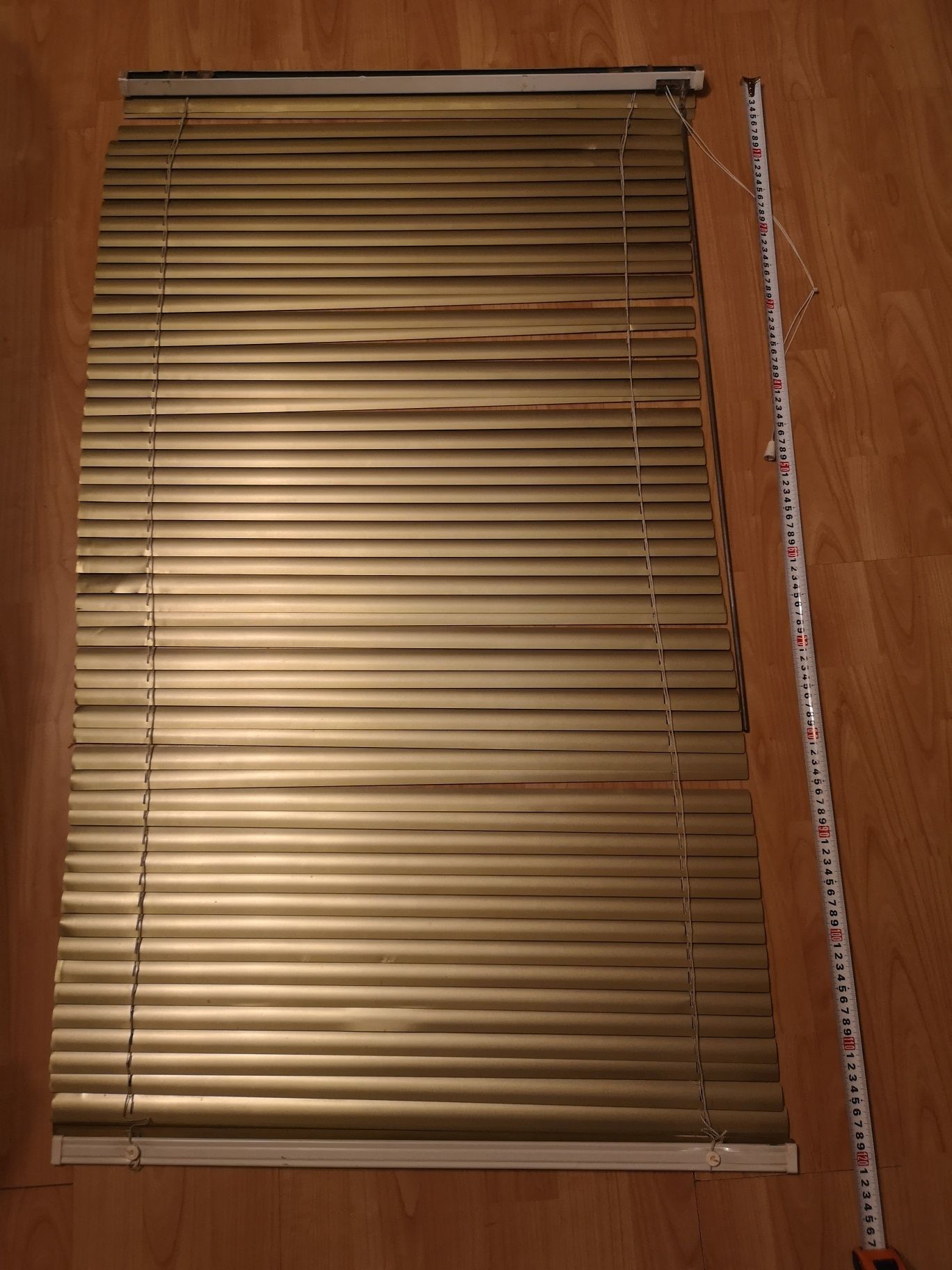 Żaluzje aluminiowe kolor złoty 2 szt.