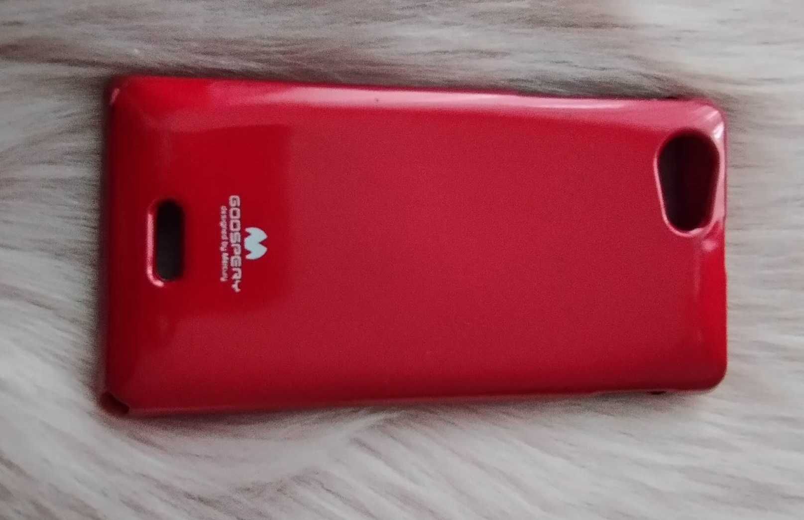 Etui czerwone z połyskiem do sony xperia