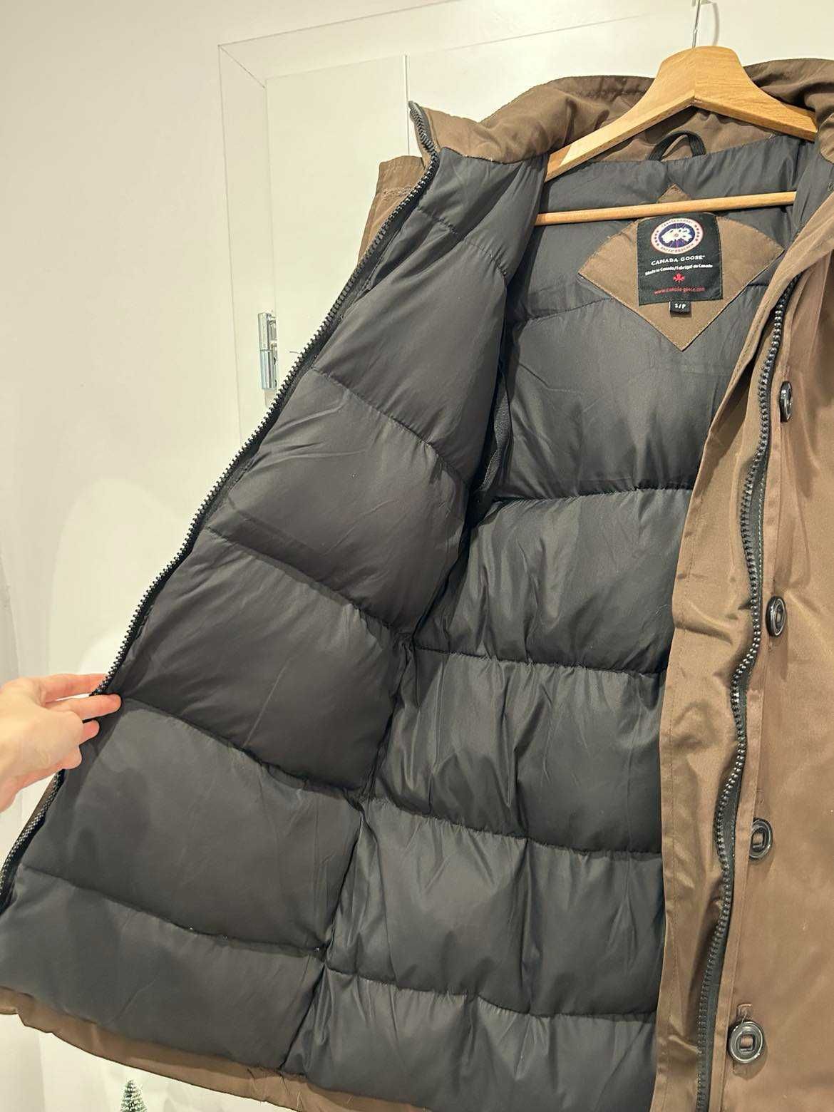 canada goose ellesmere parka brązowa  kurtka S