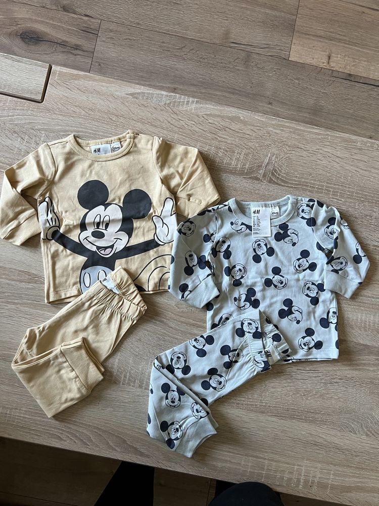 Zestaw piżamek Myszka Mickey Mouse H&M 62 nowe