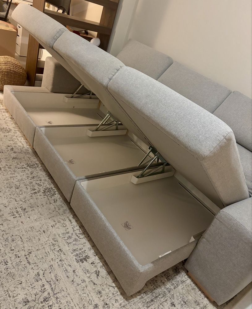 Sofá 3 lugares com chaise longue - ISTABY - IKEA