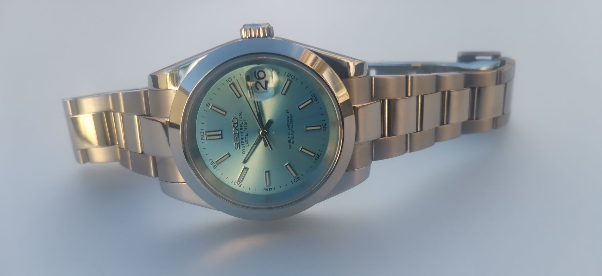 seiko MOD exclusivos azul claro sunray