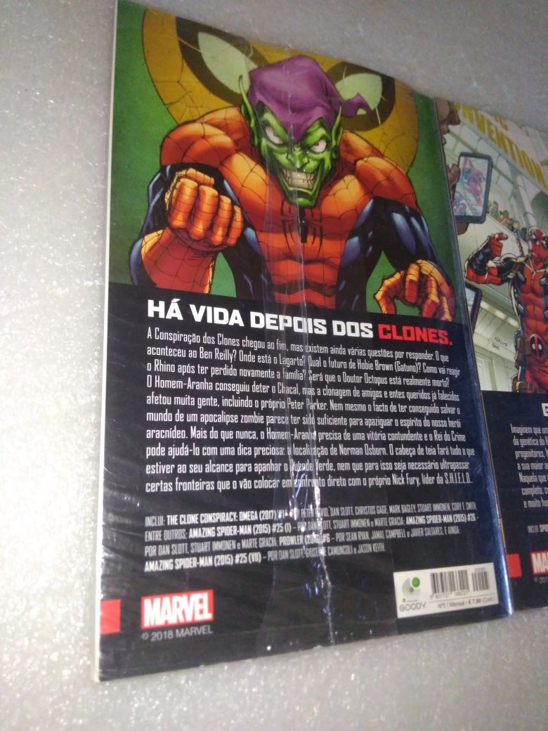 2 bandas desenhadas Marvel homem Aranha Seladas 2018