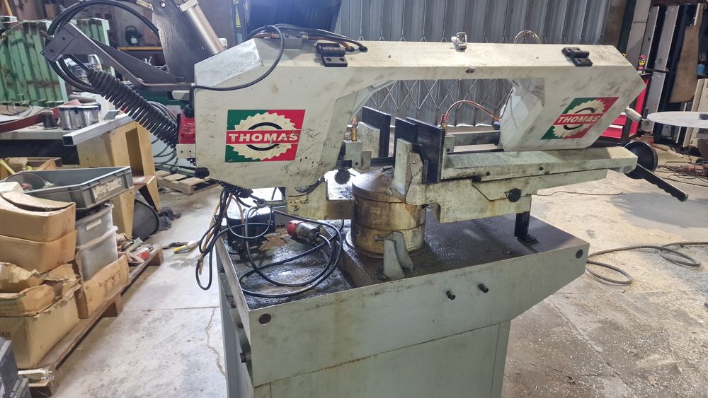 Serrote de fita thomas maquinas de serra com carril lharia metalomecan