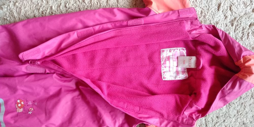 Комбинезон грязепруф дождевик для девочки на флисе impidimpi