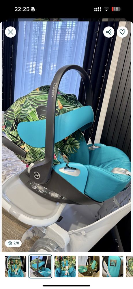 Коляска Cybex Priam by Dj Khaled 3 в 1 прогулянковий блок Deep Black