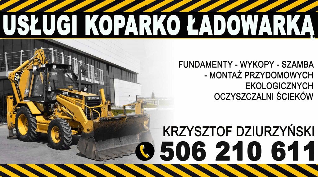 Usługi koparko-ładowarką wywrotką 3.5t