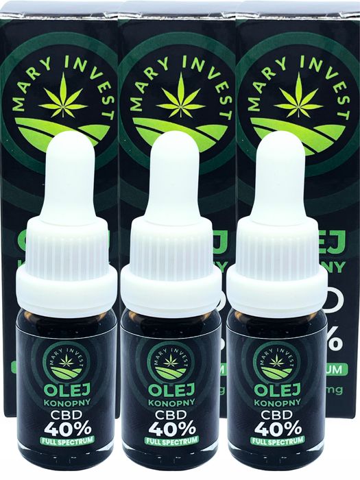 Olejek konopny 40 % 4000 mg | 3x10 ml | RAW | Full spectrum |Premium|