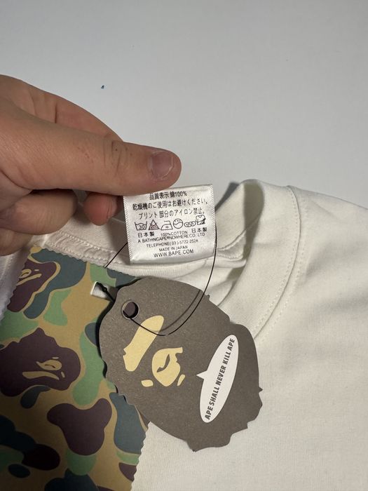 [БЕЗ ПЕРЕДОПЛАТИ] Футболка Bape x Japan Чорна та біла M/L