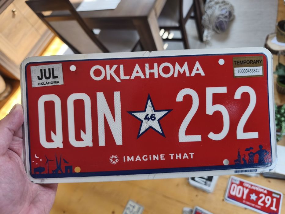 Tablica USA Oklahoma najnowszy wzór oryginał