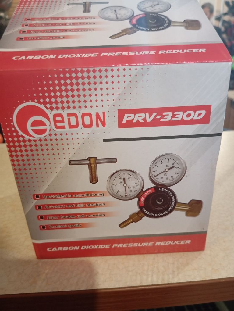 Углекислотный редуктор EDON PRV-330D/Днепр/наличие/для полуавтомата