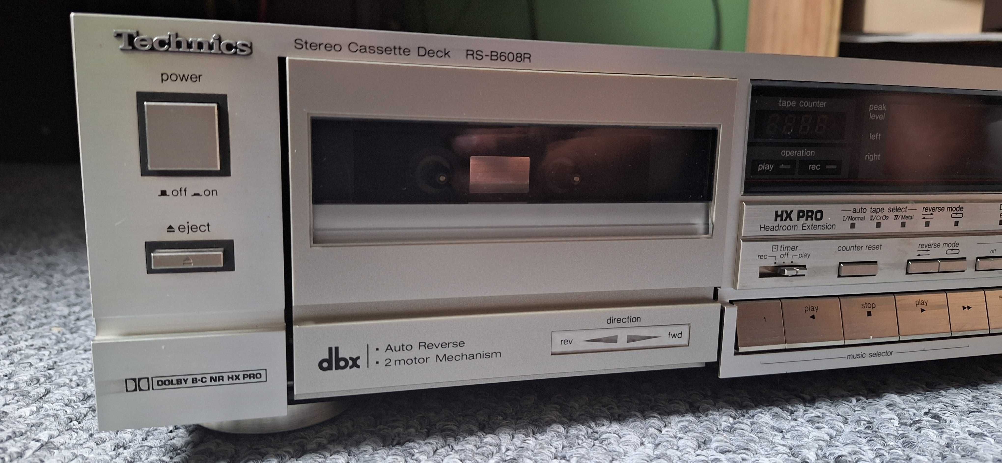 Technics RS-B608R srebrny 1988 rok / stan 5 technicznie, wizualnie 5-