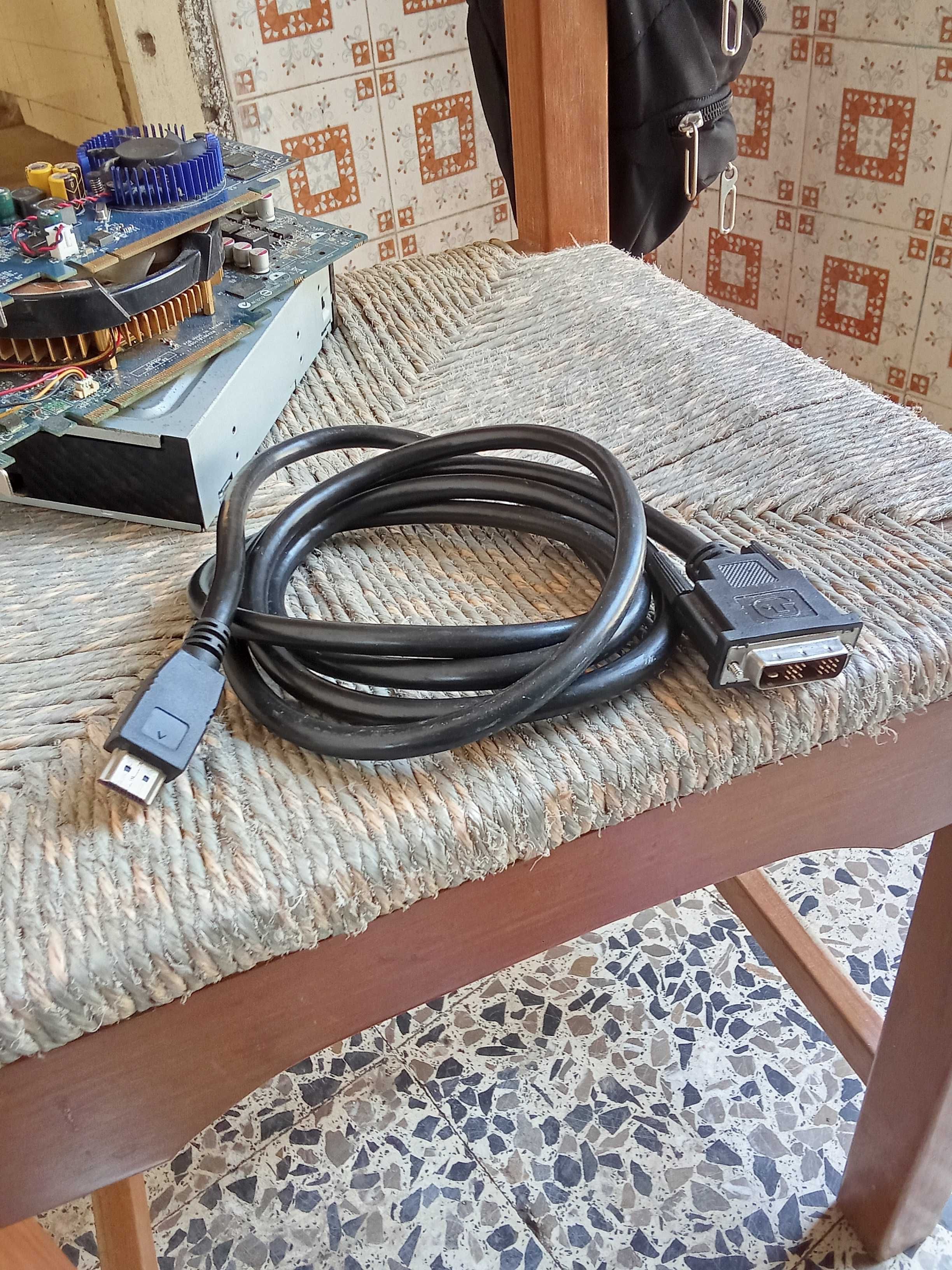 Cabo dvi hdmi como novo