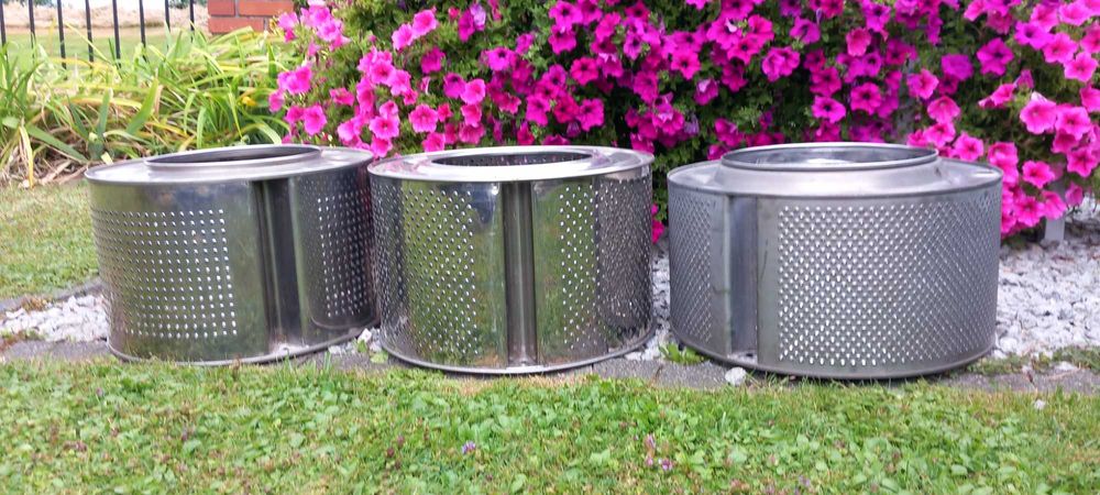 Stary bęben pralki bęben z grubej blachy na grill filtr do rzeki