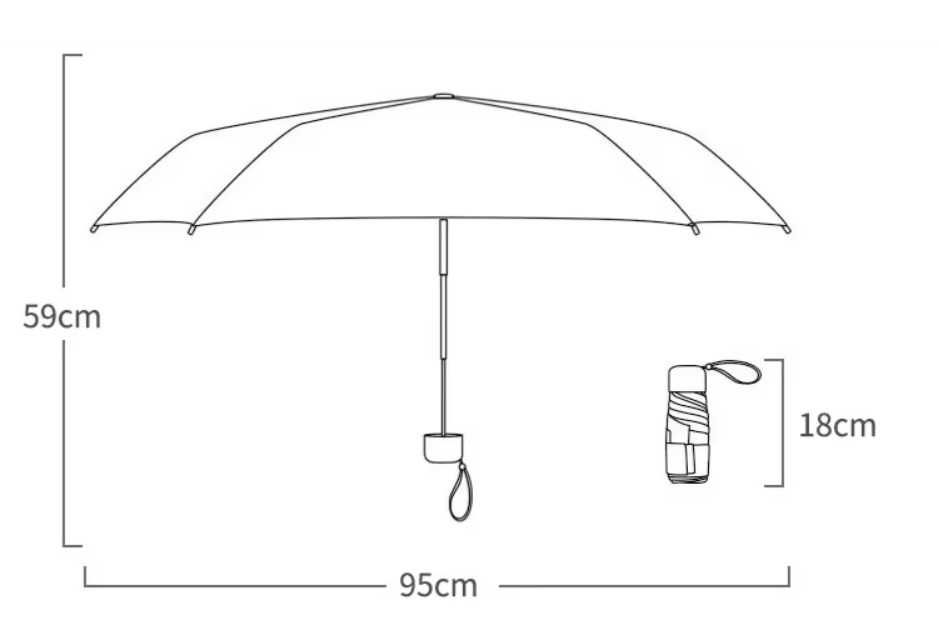 mini Parasolka damska do torebki