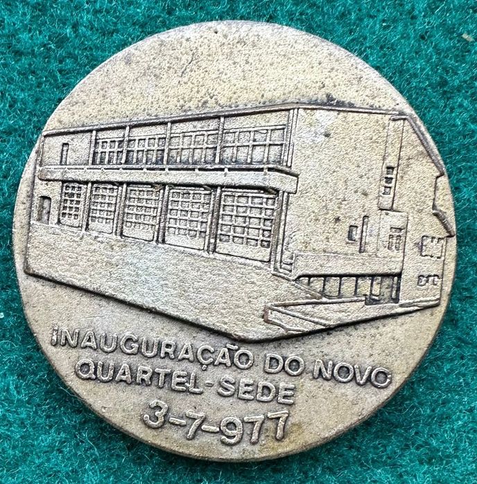 Medalha comemorativa em bronze bombeiros