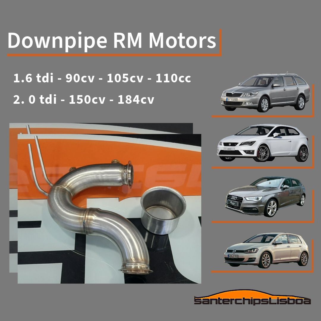 Downpipe RM Motors 1.6 e 2.0 tdi Golf Leon Octavia A3