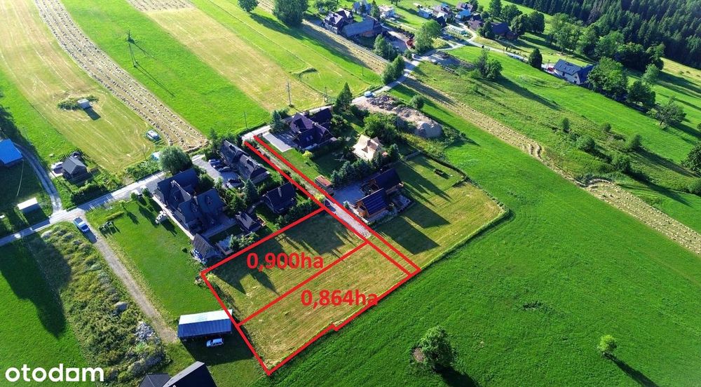 Działki z panoramą Tatr w Czerwiennem, 3 km. od Zębu!