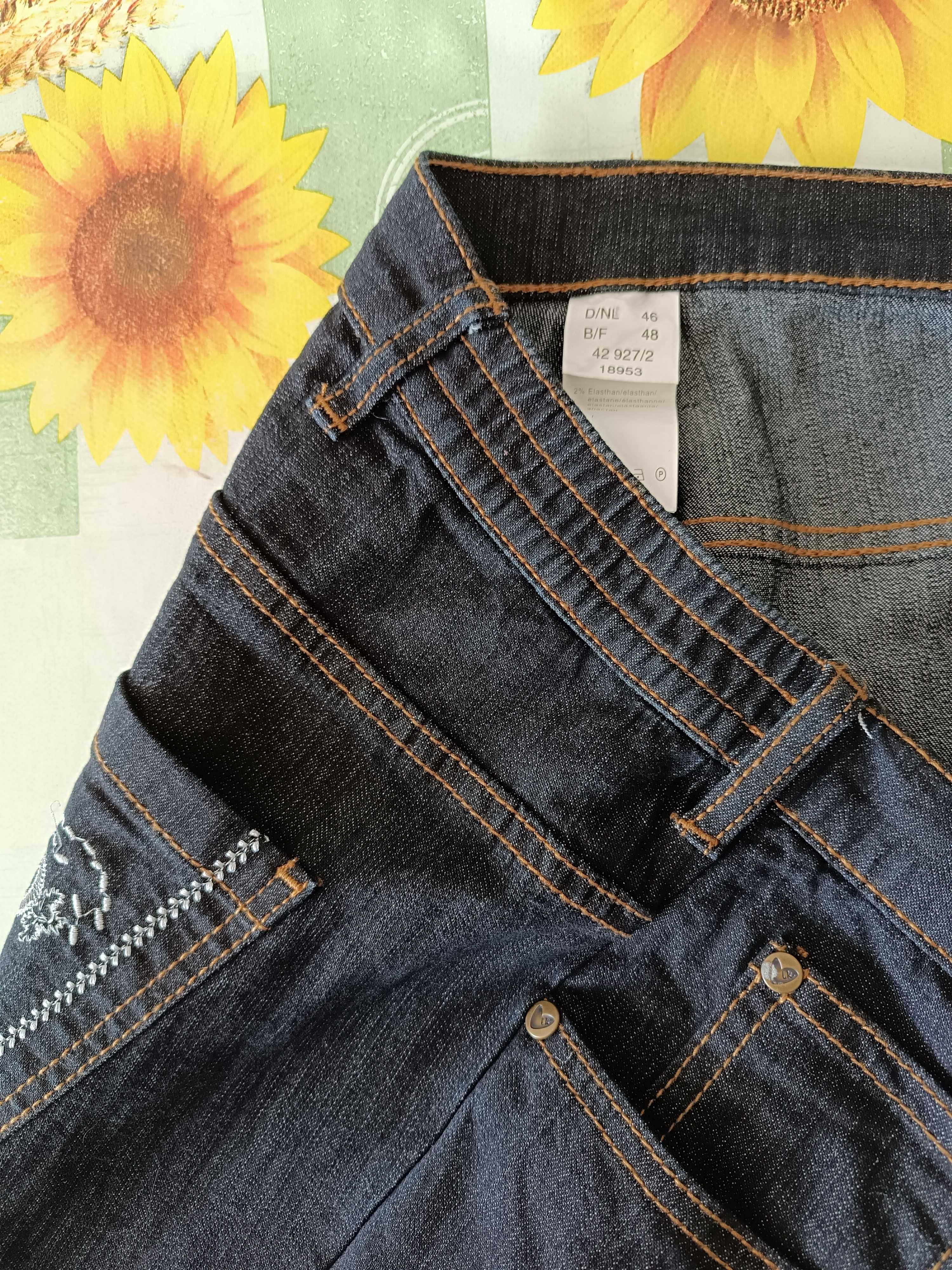 р 18/52-54чорно-сині джинси штани великі батал довгі на високий зріст