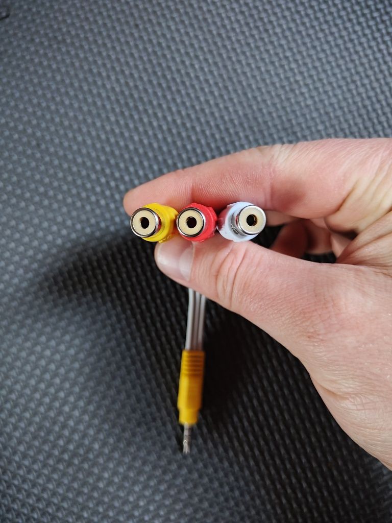 Przejściówka Jack 3.5mm na RCA x3 chinch audio video, rozdzielacz