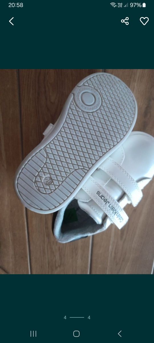 Białe adidasy Calvin Klein rozmiar 26