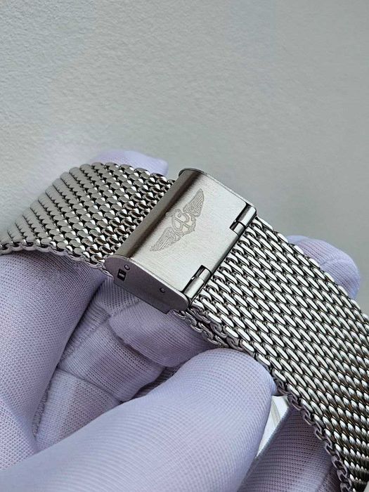 Механические часы Breitling B20 Silver-Black. Топ качество