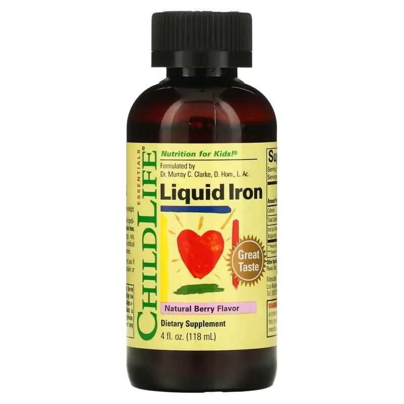 ChildLife Liquid Iron жидкое железо для детей с ягодным вкусом. 118 мл