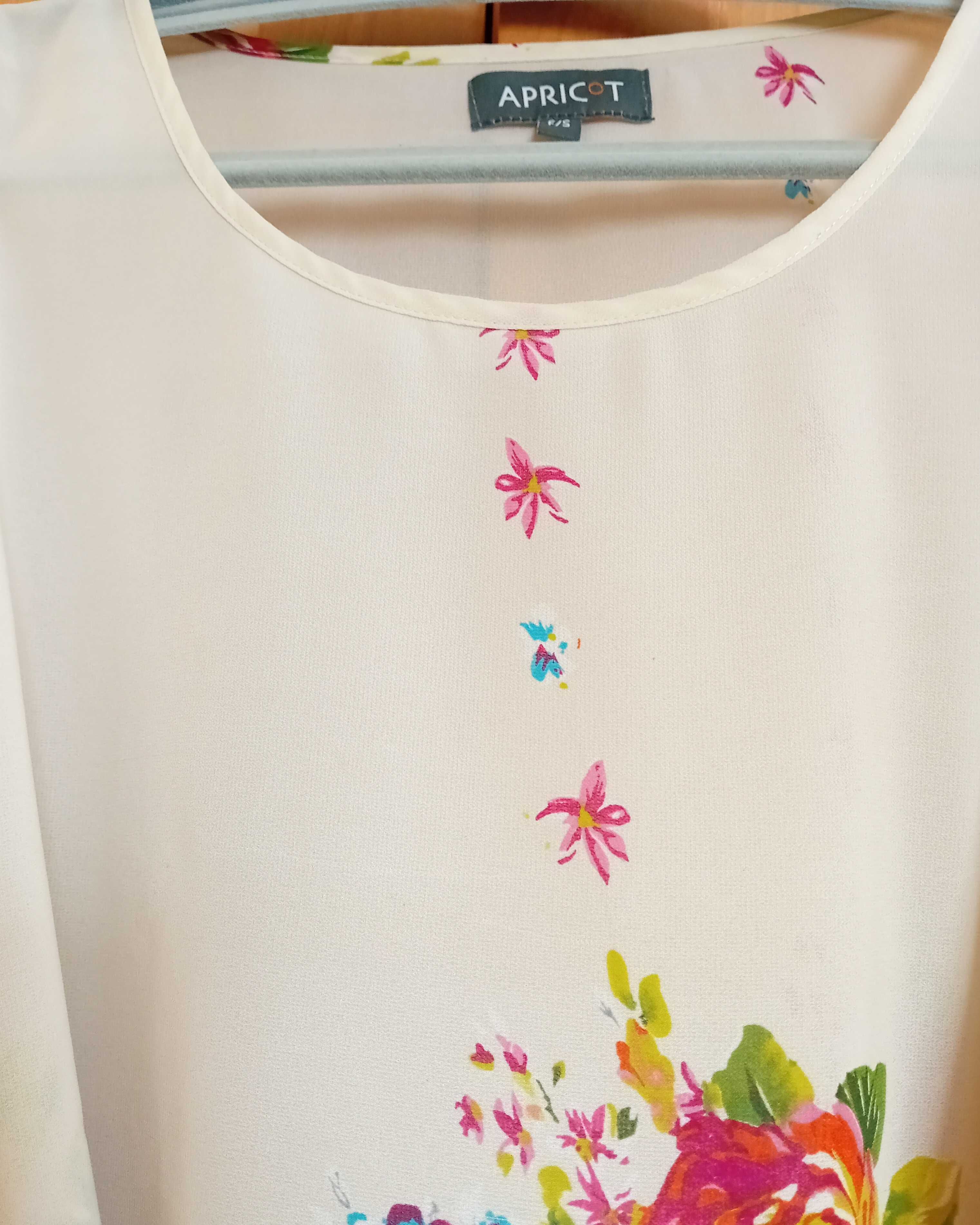 Zwiewna letnia bluzka kimono uniwersalna kwiaty wiązana w pasie 48 50