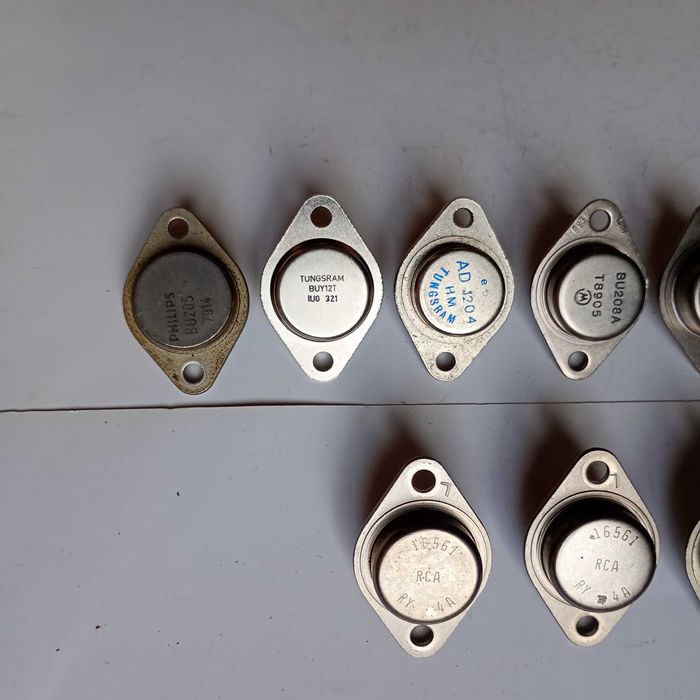 Tranzystor RCA RY4A, Philips BU205, BU204, Tunsgram BUY12T, AD1204