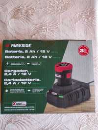 Bateria+carregador Parkside 12v Novo