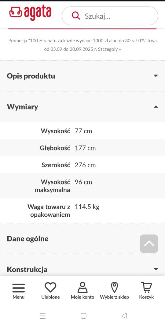Narożnik VOLTA z funkcją relaks