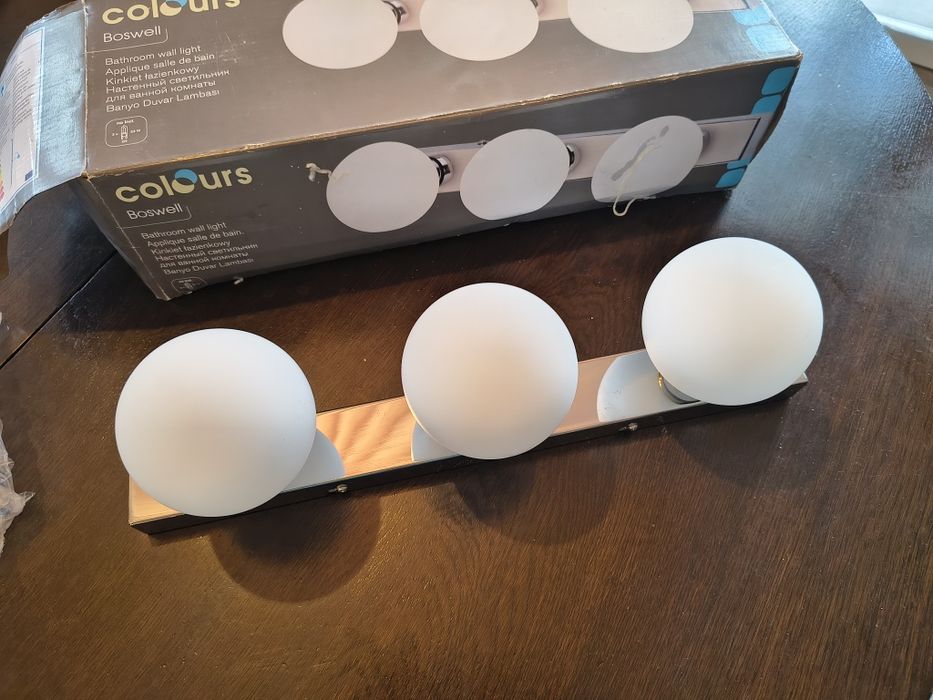 Kinkiet łazienkowy 3 klosze chrom
