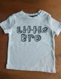 Koszulka podkoszulek biały dla młodszego brata Little Bro r. 74