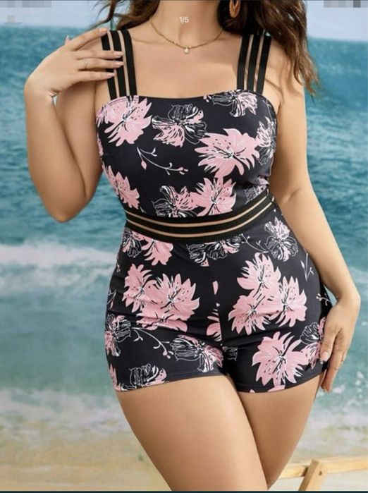 Купальник слитный с шортами XL,3XL,4XL