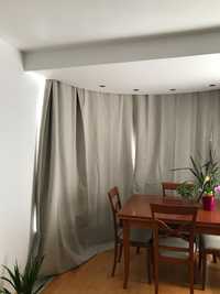 Cortinas opacas em bege, 4 peças, 132 × 260 cm (L x A)