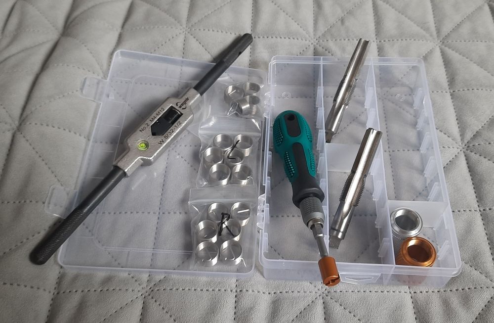 Zestaw do naprawy gwintów pedał ramienia korby rowerowej 9/16"