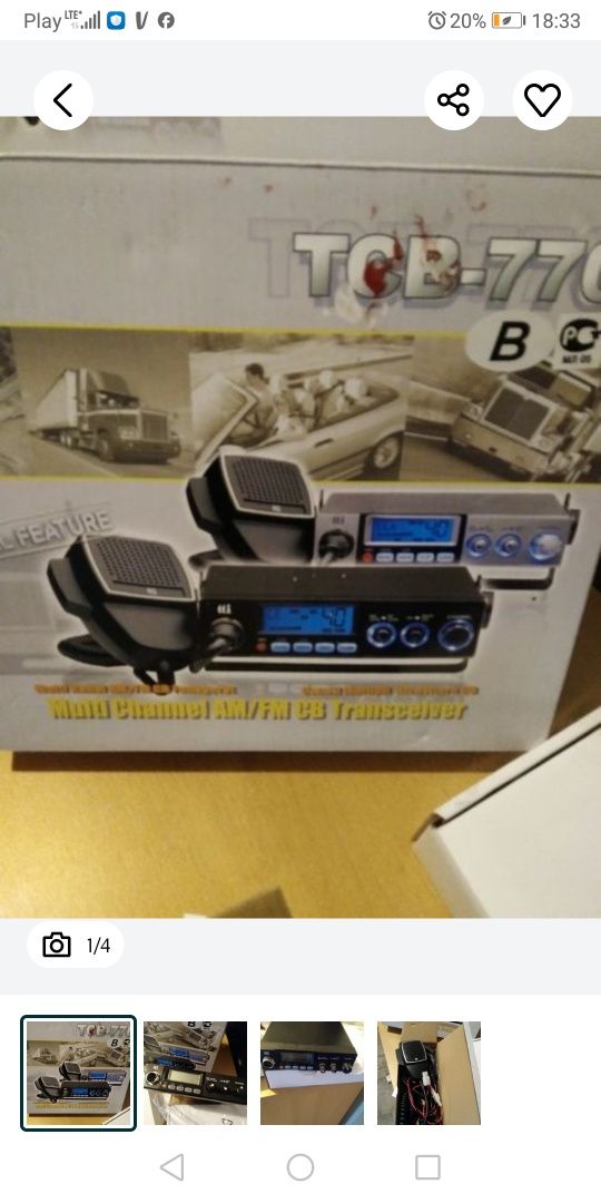 CB radio TTI model TCB-770 + antena gratis