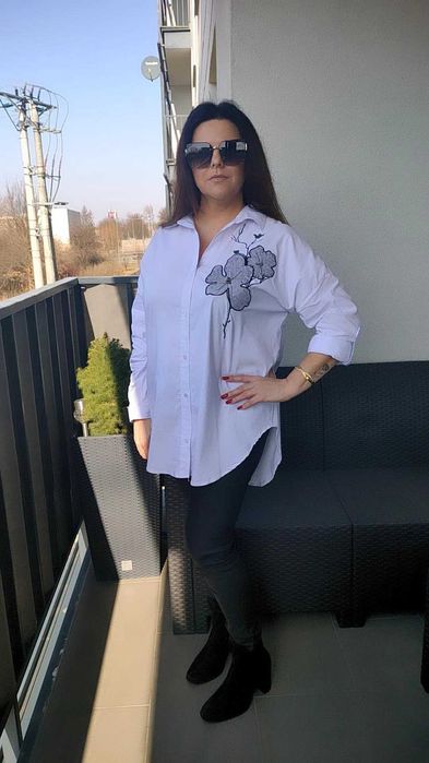 Koszula damska bawełna plus size Oversize Roz XXL