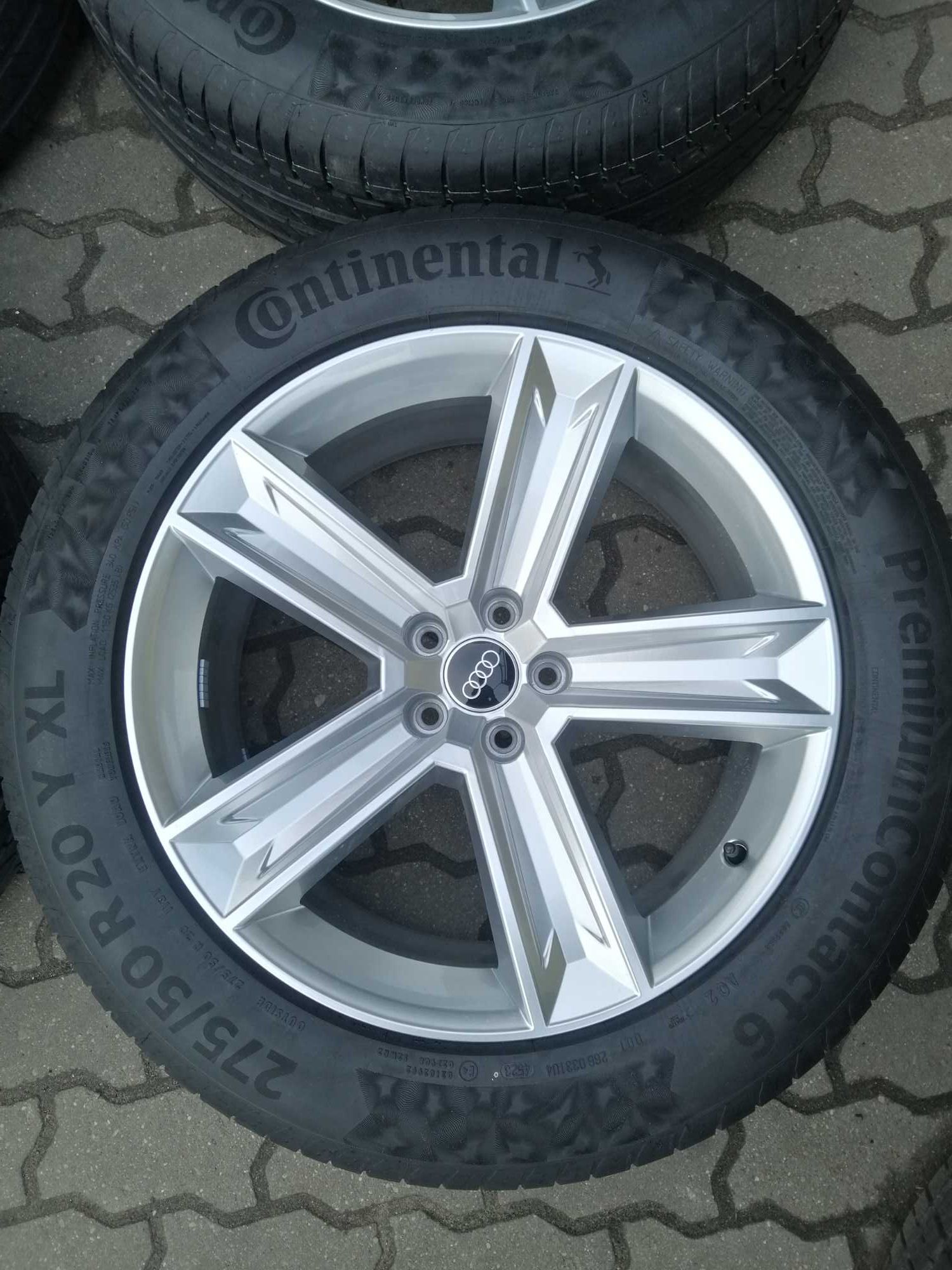 Koła Felgi Alufelgi 5 x 112 R 20 Oryginalne Audi Opon Conti Jak Nowe