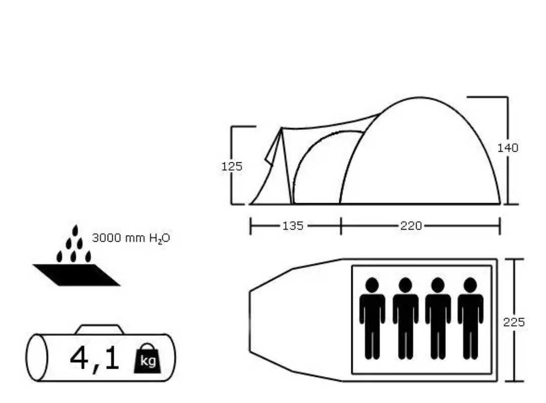 Хіт! Палатка, шатер, намет 3-х та 4-х місний з тамбуром 2-х слойна