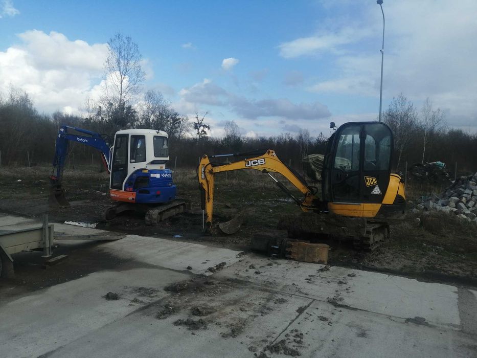 Usługi wynajmu koparka minikoparka wywrotka budowa dróg roboty ziemne