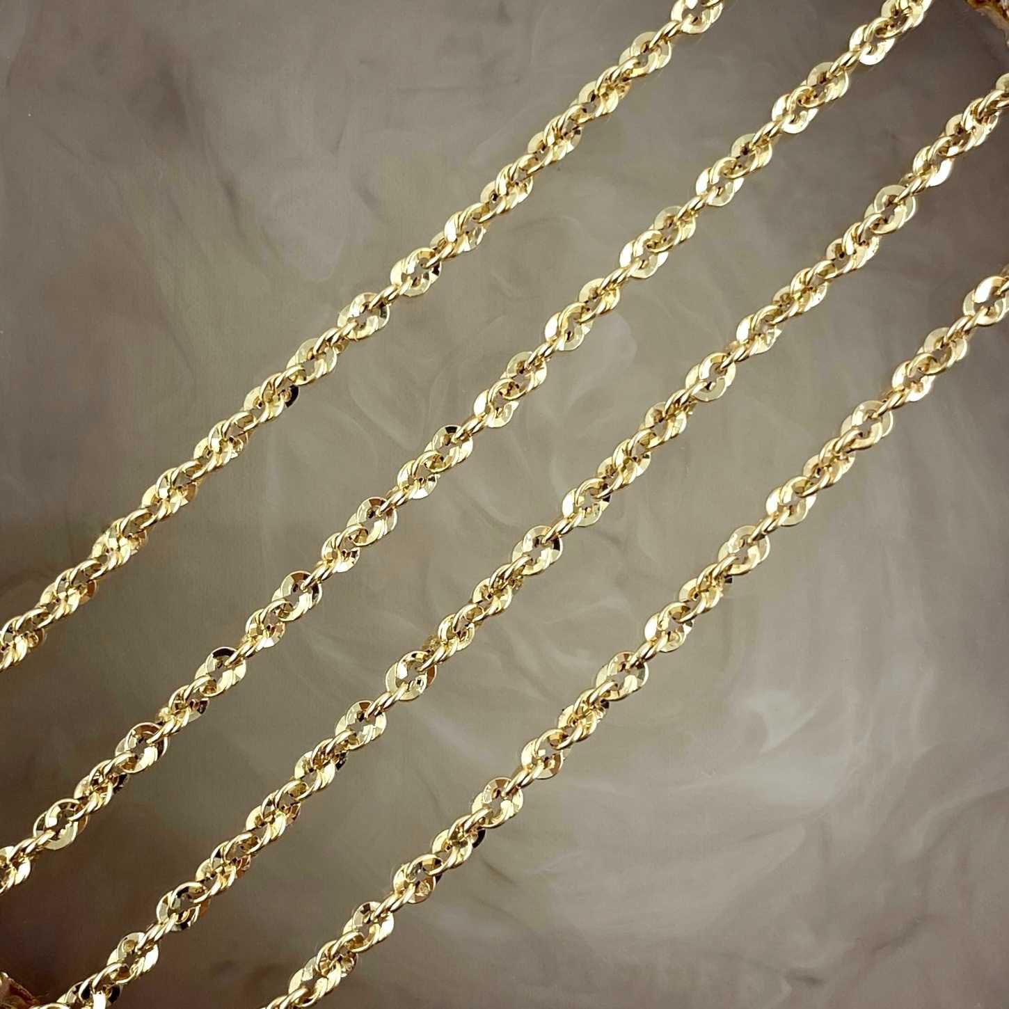 ZŁOTY łańcuszek splot IRYDIA 2,5mm PR. 585 (14K) długość 45 cm