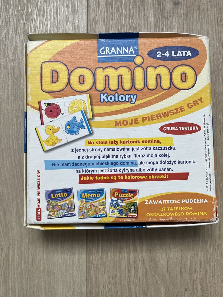 Domino kolory gra edukacyjna gratis pluszak