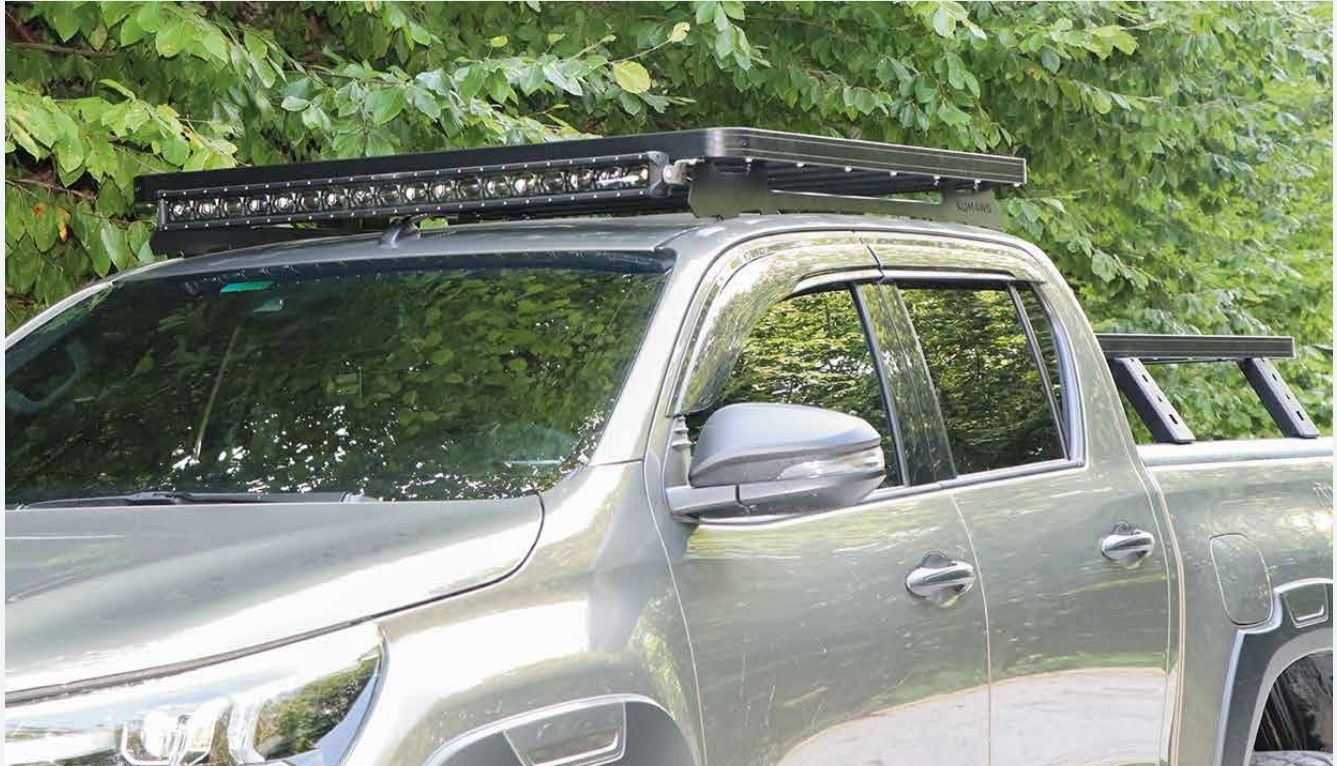 Bagażnik dachowy aluminium poprzeczki Toyota Hilux