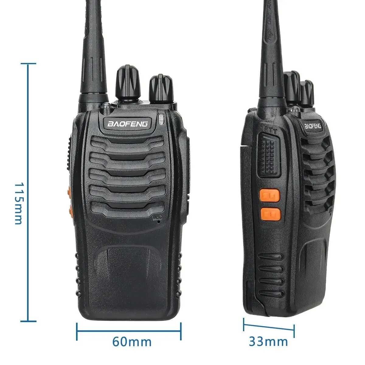 Walkie Talkie UHF 400 470MHz 888s daleki zasięg.