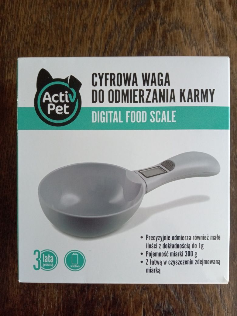 Cyfrowa waga do odmierzania karmy np. dla kotów ActivePet