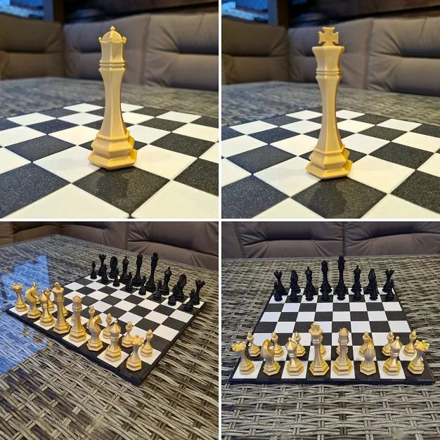 Jogo de Xadrez Completo (Peças e Tabuleiro)